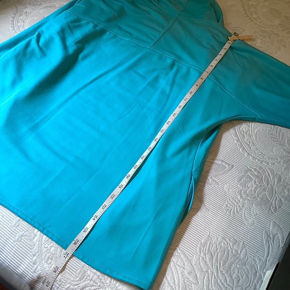 Kyodan–Women’s Cardigan Size L~ Turquoise~Open Front - Picture 12 of 12